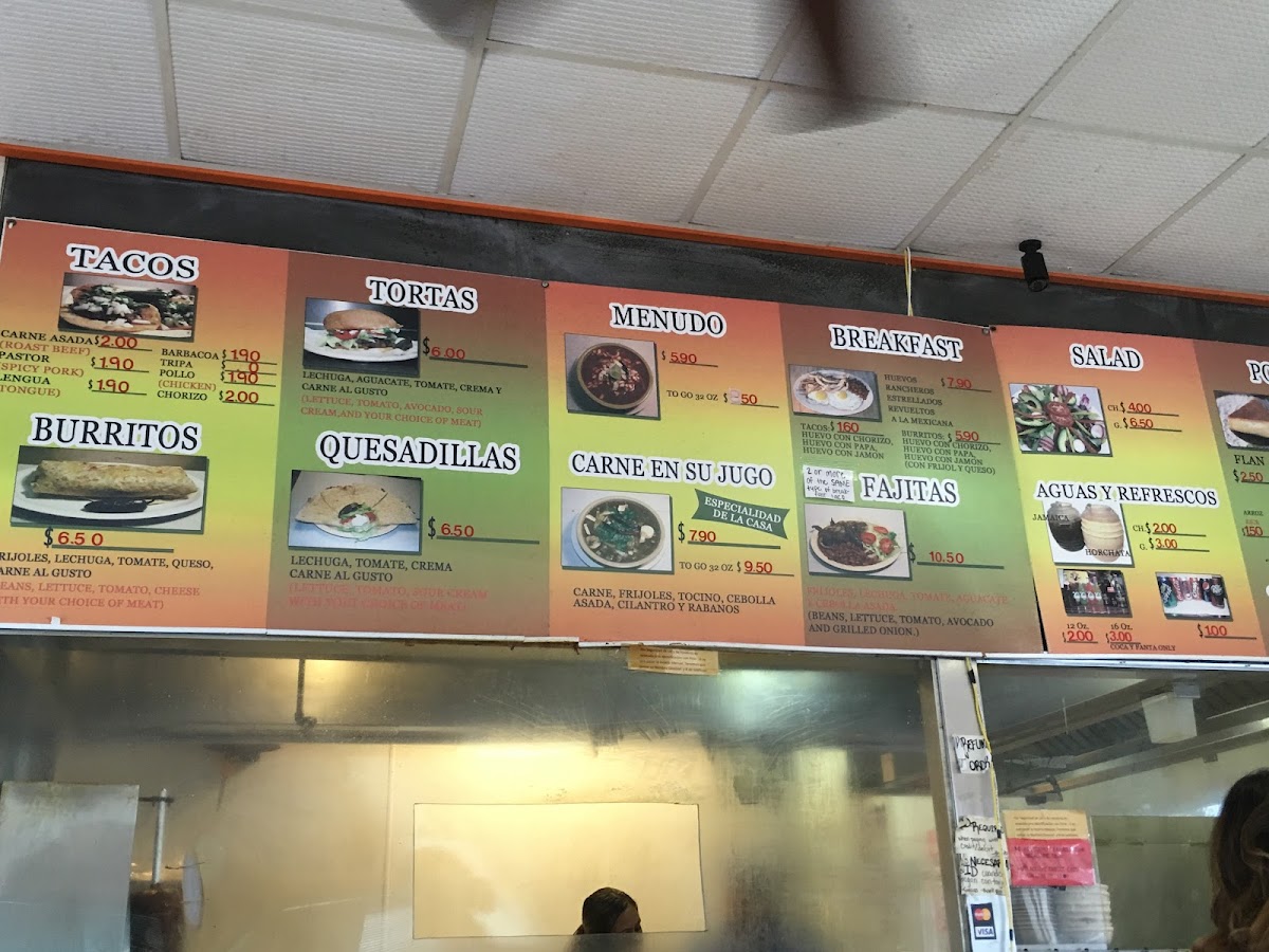 Taqueria Chanos Menu - Image 1